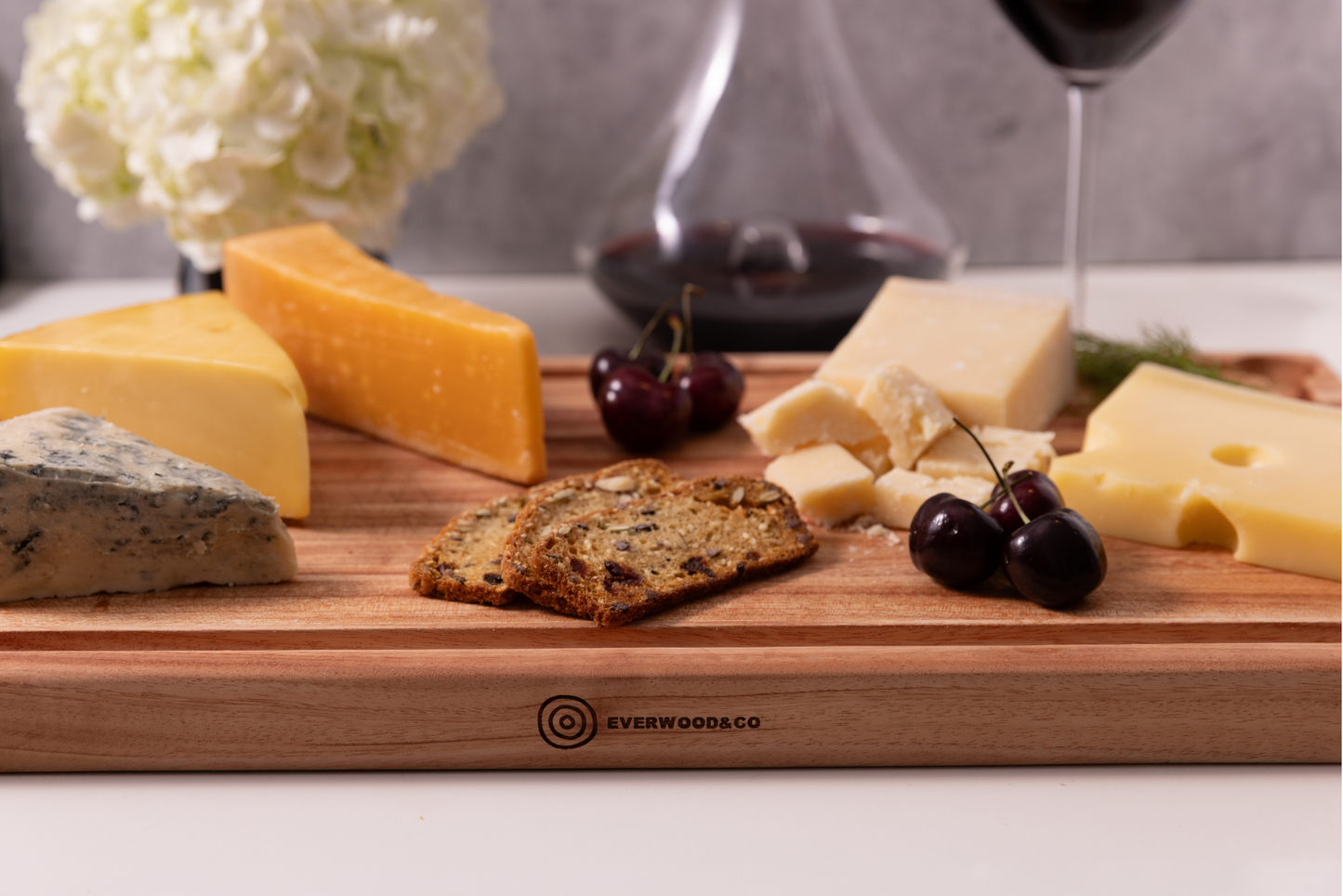 Premium "Snooker Cut"  Board - Rectangular Shape Cutting Boards With Extra Juice Grove - LARGE