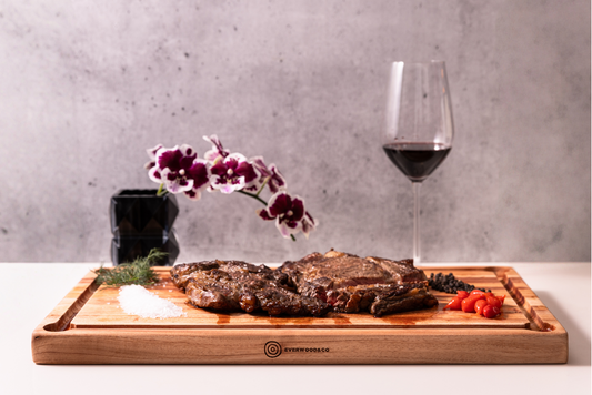 Premium "Snooker Cut"  Board - Rectangular Shape Cutting Boards With Extra Juice Grove - MEDIUM