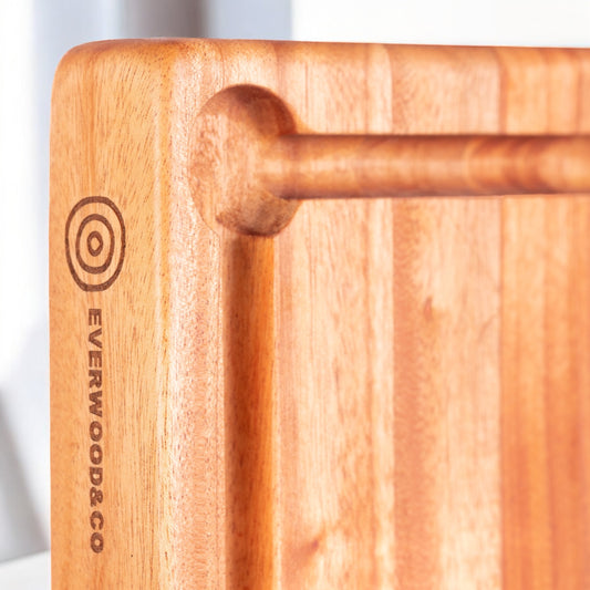 Premium "Snooker Cut"  Board - Rectangular Shape Cutting Boards With Extra Juice Grove - MEDIUM