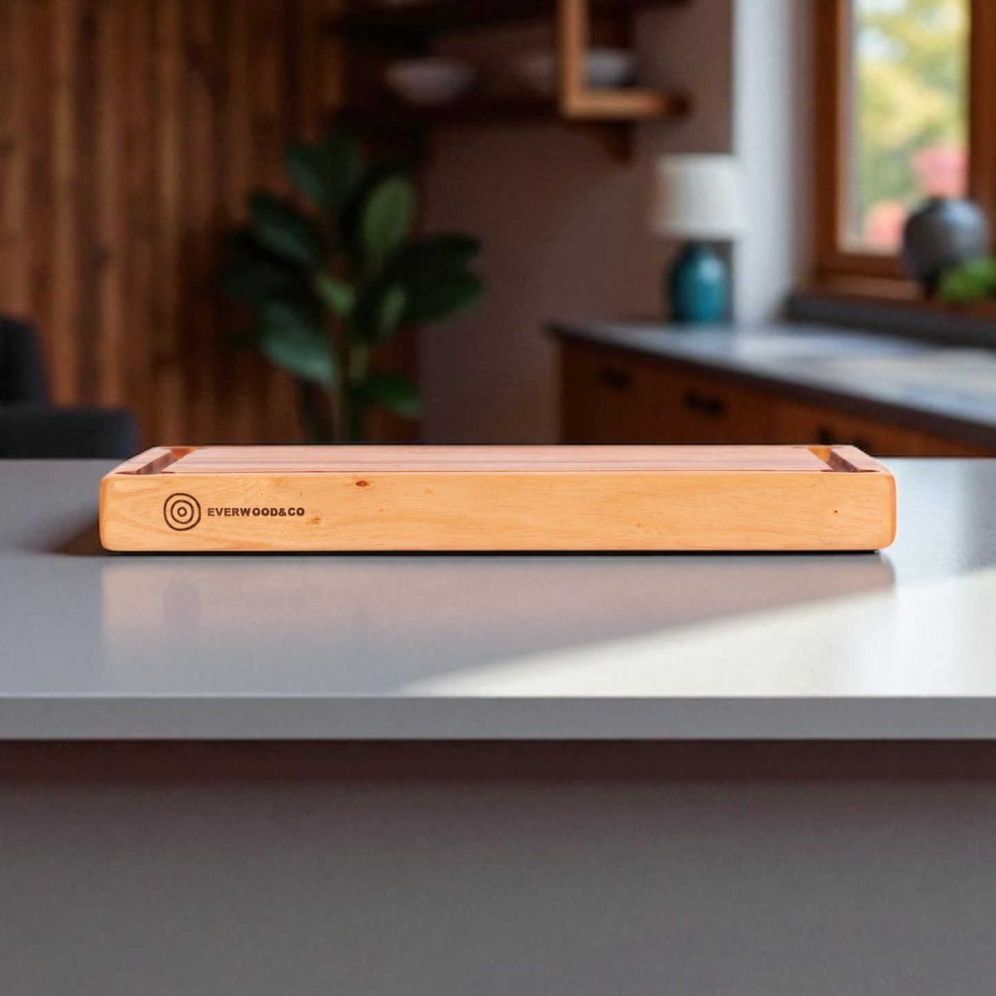 Premium "Snooker Cut"  Board - Rectangular Shape Cutting Boards With Extra Juice Grove - LARGE