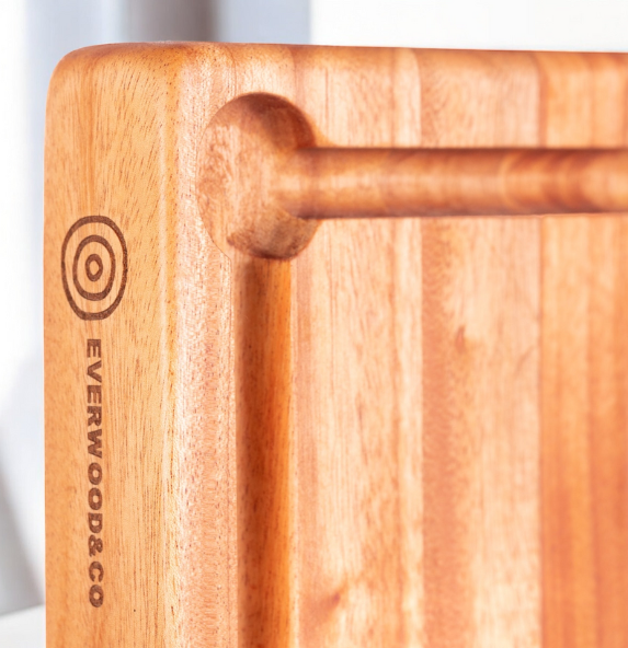 Premium "Snooker Cut"  Board - Rectangular Shape Cutting Boards With Extra Juice Groove - SMALL